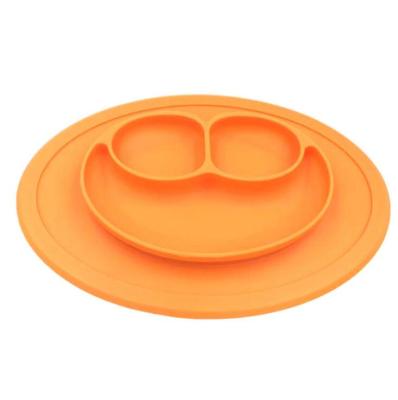 China Custom Non-Toxic Silicone Suction Baby Place Mat Dish Silicone Baby Place Mat Dish for sale