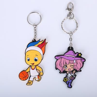 China Artificial Custom Design Cute Cartoon Silicone Pendant Key Chain For Decorating Key Buckle for sale