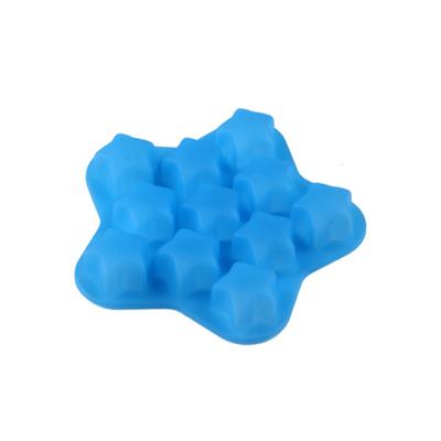 China Custom Made Premium Creative Silicone Five-pointed Stars Shells Ice Cube Silicon Tray Chocolate Candy Molds for sale