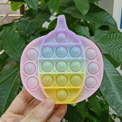 China Soft Silicone Factory Supply Glitter Noise Toy Silicone Autism Relieve Toys For Children Amazon Anxiety Stress Reliever Toy Adults for sale