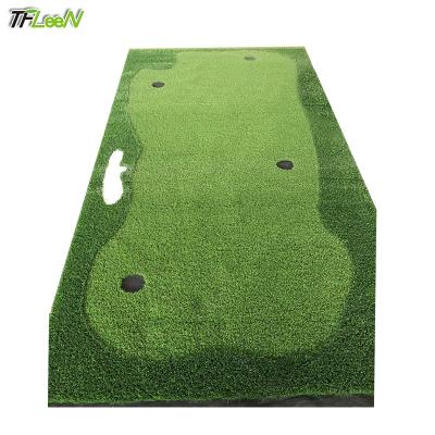 China Portable Mini Golf Putting Green Golf Turf Mat Artificial Grass Customized Golf Putting Mat 1.5m*3m For Practice for sale