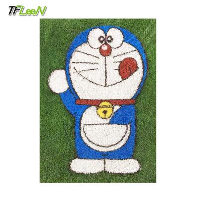 China Custom Kids Artificial Turf School Mat Premium Cartoon Character School Or Kindergarten Grass Turf Decor for sale