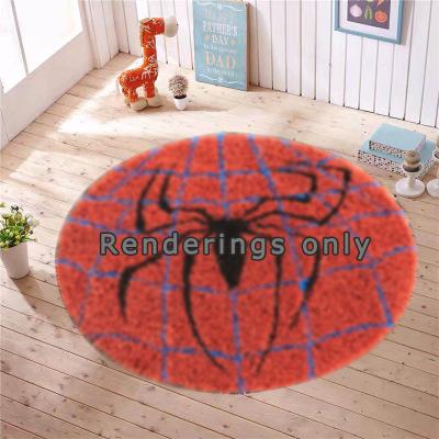 China Basketball Team Waterproof Logo Circle Grass Mat Football Club Artificial Grass Mat For Decoration for sale