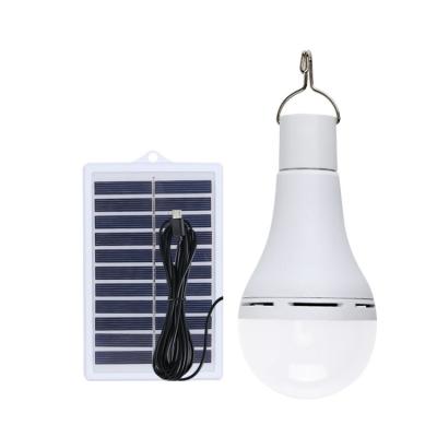 China Garden factory price outdoor portable camping bulb rechargeable emergency led light led solar light bulb with solar panel for sale