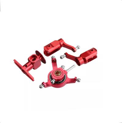 China Marine/Auto/Motorcycle/Machine/Electric Red Anodize Aluminum7075 RC Helicopter Parts Metal Conversion Swashplate Rising Component for sale