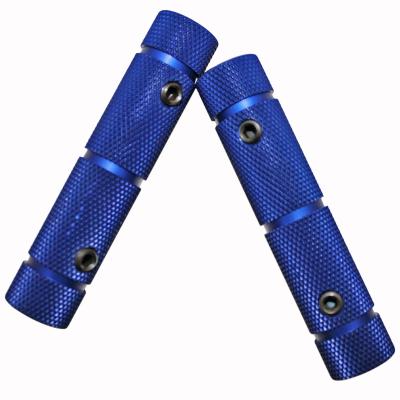 China Customized Stainless / Brass Go Kart Pedal Footpegs 0.375 Inch Blue Red Black Aluminum Durable Pedal Grips Cover for sale