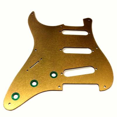 China Acoustic Guitar China Precision Machined Gold Anodized Aluminum Guitar Pickguard for sale