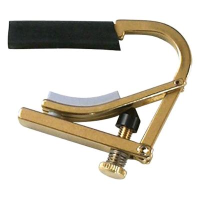 China Motorcycle/ATV/Camera/TV CNC Machine Golden Thin Layer Milling Brass Partial Capo, Entertainment Musical Instrument String Guitar Capo for sale