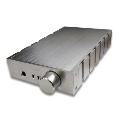 China Precise electronic/audio or anodized custom hgih brushed aluminum chassis headphone amplifier housing box case/dac enclosure for sale