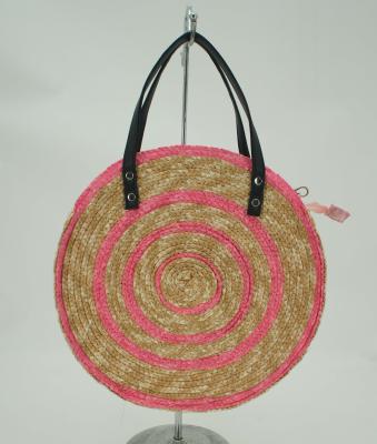 China Lady Qingdao Victoria Wheat straw handbag with PU hanlde for sale