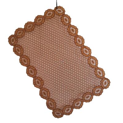 China New fashion design square natural color lace table mat for sale