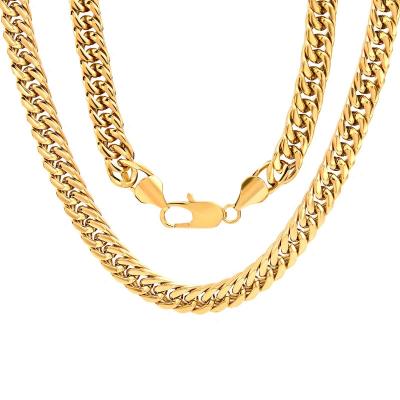 China Environmental Friendly Chunky Thick Cuban Link Chain Necklace For Hip Hop Men Lady Fashion Jewelry 18K Gold Plated for sale