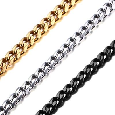 China Environmental Friendly Wholesale Hip Hop Gold Cuban Link Stainless Steel Chain for sale