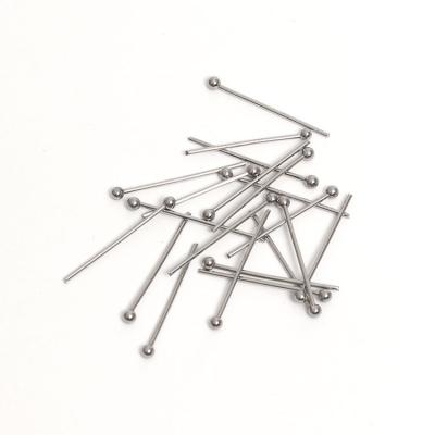 China Stainless Steel E-Co Head Component Eye Friendly Flat Head Pins T Pin Ball Pin For Handmade Crafts Jewelry Making Findings Accessories for sale