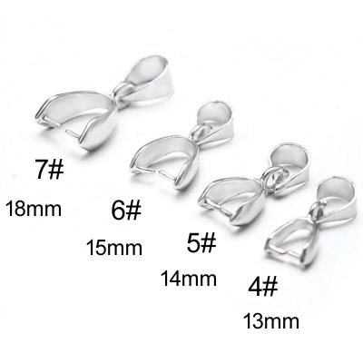 China 100pcs /Lot Fashion Pendant Bail For Jewelry Making / Jewelry Findings Pinch Bail for sale