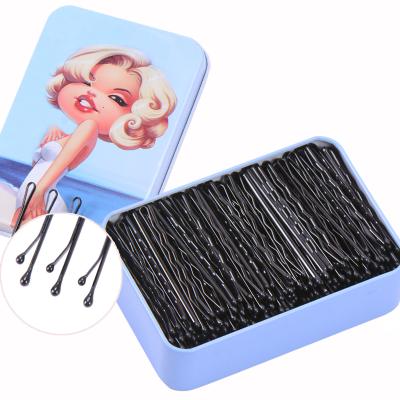 China Barbershop Girls & Fashionable Decorative Barber Razor Bobby Customize Black Metal Hairpins of girls and women's accessories of women's accessories for sale