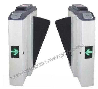 China IC / ID Card Recognition Access Control Automatic Flap Barrier Gate Walk Through Optical Turnstile for Airport for sale