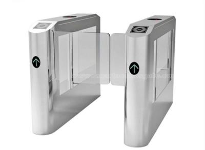 China Automatic pedestrian access control system 304 stainless steel swing turnstile gate with RFID card / fingerprint for sale