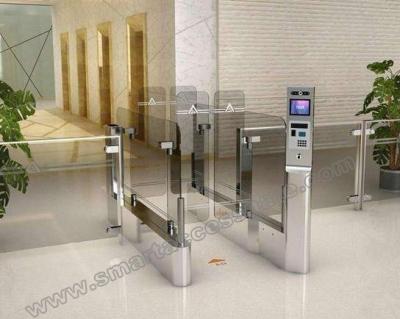 China Waterproof Automatic flap barrier sliding gate system with barcode identification Security Optical Access Control Gate for sale