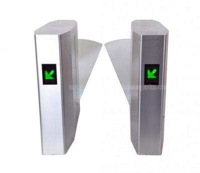 China Access control system glass automatic full height flap turnstile / security sliding gate for Library for sale