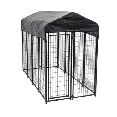 China Durable Heavy Duty Cheap Large Pet Cage Outdoor Large Wheels Powder Metal Tube Dog Liner Settlements For Sale for sale