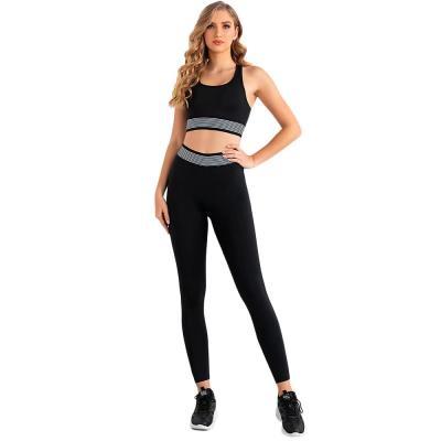 China Breathable High Waist Fitness Gym Wear Women Sports Workout Fitness Suit for sale