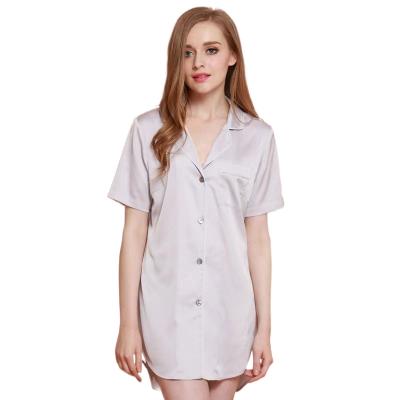 China QUICK DRY short high quality satin nightgowns silk sleeve pajamas sleepwear for sale