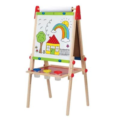 China Double Sided Adjustable Wooden Board Painting Children's Height Sketchbook Puzzle Easel Easel for sale