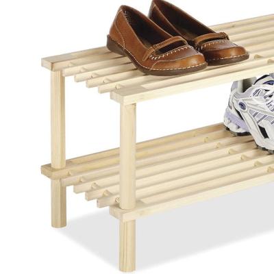 China (Other) Simple and Modern Multi-Functional Storage Rack Adjustable Wooden Shelf Bathroom Shoe Rack for sale