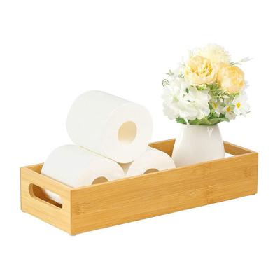 China Modern Miscellaneous Letter Storage Wooden Pallets With Wooden Handle Toilet Paper Storage Box for sale