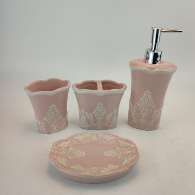 China Viable Wholesale Luxury Stylish Concise Pattern Ceramic Bathroom Decal Sets for sale