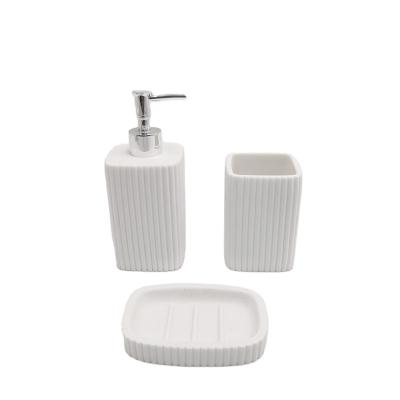 China Eco - Friendly White 3pcs Polyresin Bathroom Sets Toilet for sale