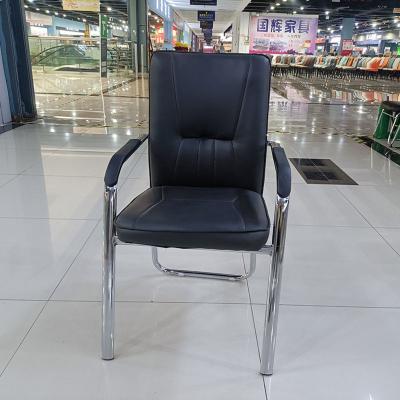 China Other Leather Meeting Hall Conference Chair Brown PU For Office Visitors Chairs for sale