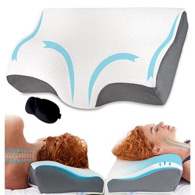 China Amazon Amazon Butterfly Memory Foam Anti-static Hot Selling Comfortable Anit-Snoring Cervical Pillow for sale