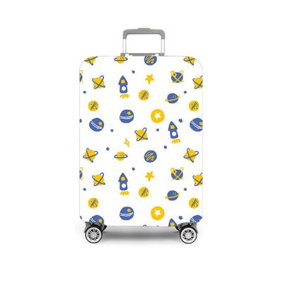 China Fabric Customized Logo Spandex Luggage Cover Printed Suitcase Cover For Travel for sale