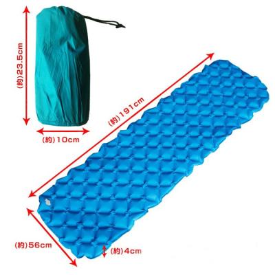 China Outdoor Ultralight Nylon Sleeping Mat Inflatable Camping Sleeping Pad 20D Air Portable/Foldable/Easy Pack + Thick TPU for sale