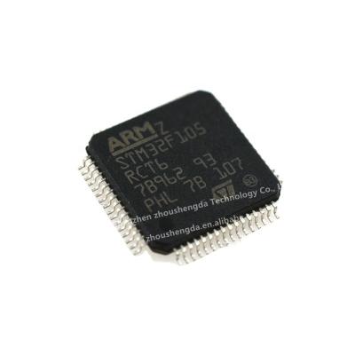 China STM32F105RCT6 new standard original 32-bit package LQFP64 ST MCU integrated circuit for sale