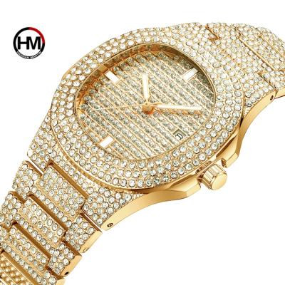 China Day/Date HANNAH MARTIN 2021 510 Ladies Crystal Quartz Watches Fashionable Bling Diamond Luxury Men's Watch for sale