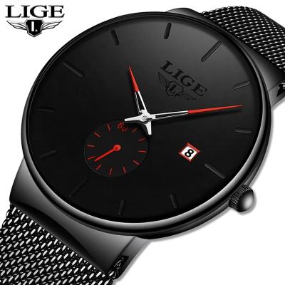 China 9969 Automobile mens watches date Lige 2021 stainless steel analog quartz fashion minimalist waterproof mens brand in wristwatches for sale