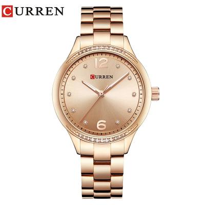 China Water Resistant Curren 9003 Ladies Casual Quartz Watch Stainless Steel Water Resist Diamond Watches For Women for sale