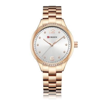 China CURREN 9003 Water Resistant Luxury Women's Diamond Business Stainless Steel Quartz Wrist Watch for sale