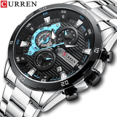 China CURREN 8402 Water Resistant Men's Quartz Watches New Model Fashion Luxury Brand Stainless Steel Strap Men's Wrist Watch for sale