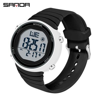 China Alarm Sanda 2021 9002 Latest Girl Boy LED Digital Watches Alarm Sport Activity Waterproof Wrist Watch for sale