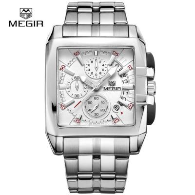 China Automatic Date Megir MS2018G-1 Men Quartz Watch Original Megir Watch Brand Stainless Steel Date Luxury Watches for sale