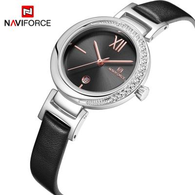 China NAVIFORCE NF5007 Women's Quartz Non-Specific OEM Hot Selling Ladies Watches Diamond Watches Leather Strap Can for sale