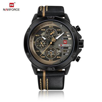 China 2021 Full Calendar Naviforce Men's Quartz Wristwatch Fashion 3 Atm Waterproof Analog Watches for sale