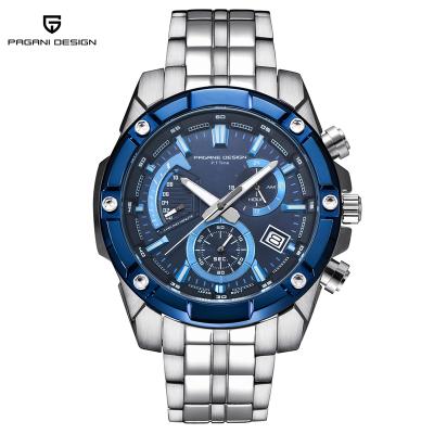 China Auto Date PAGANI DESIGN 3311 Men's Quartz Analog Watches Chronograph Shock Resistant Watch for sale