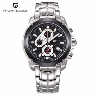 China Automatic date PAGANI DESIGN 0524 men quartz watch fashion stainless steel luxury casual wristwatch for sale