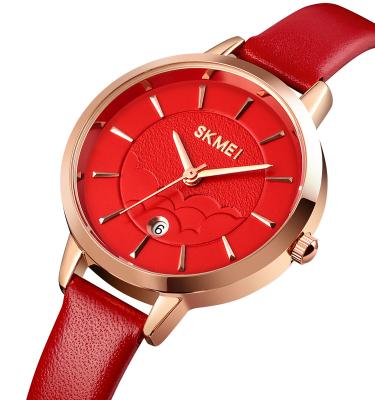 China 2021 Skmei 1705 Reloj De Mujer Ladies Quartz Watches Water Resistant Date Fashion Waterproof Leather Women's Watch for sale