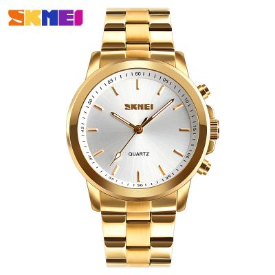 China SKMEI 1324 Men's Fashion Watch Quartz Movement Stainless Steel Business Casual Watches for sale